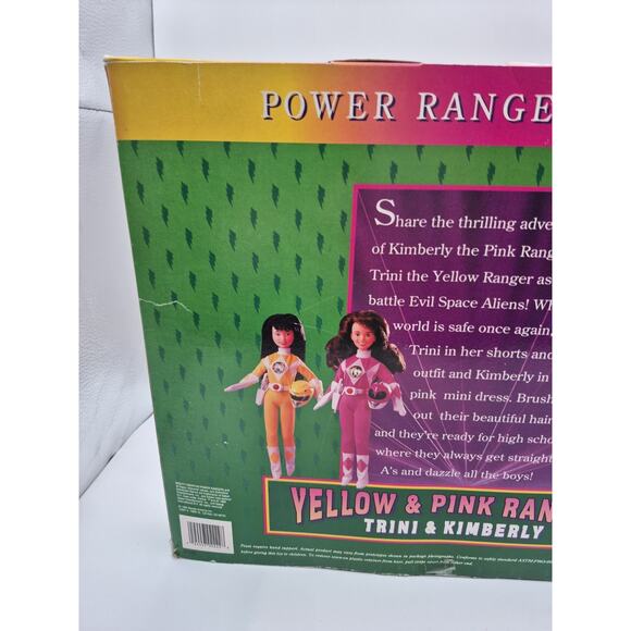 Mighty Morphin Power Rangers For Girls Yellow (Trini) & Pink (Kimberly) New - Picture 11 of 15